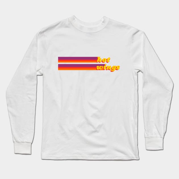 Hot Wings Hot Stripes Long Sleeve T-Shirt by Erika Lei A.M.